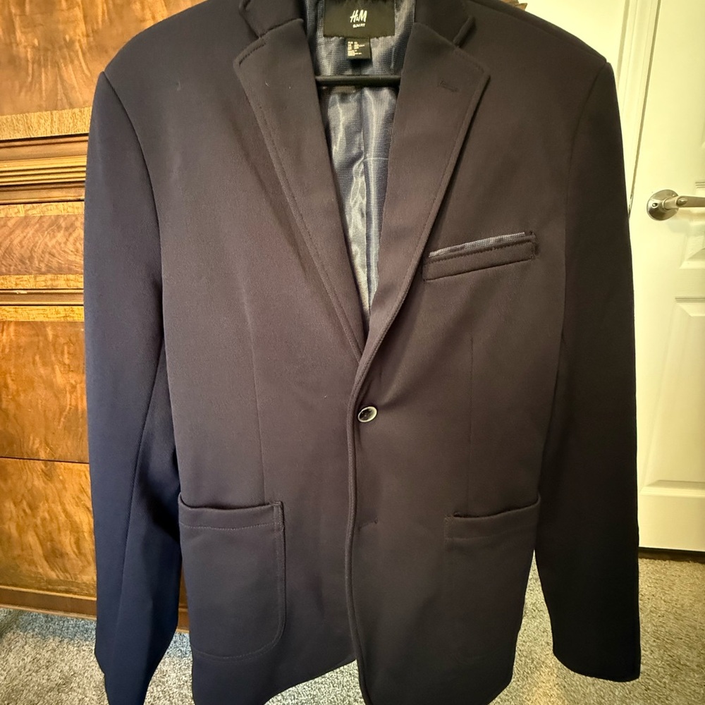 H&M Men's Dark Blue Blazer
